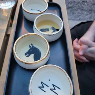 Agave spirit flight with their gin as the last one!