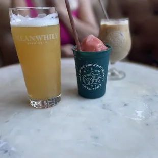 Tender Robot, froze, and iced coffee