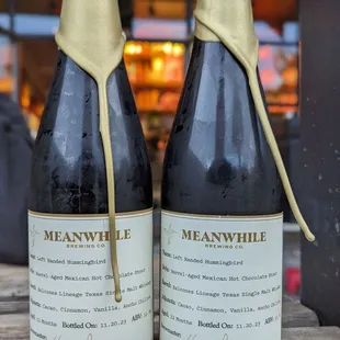 two bottles of mean while