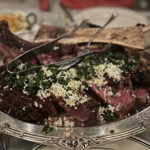Tomahawk steak medium rare