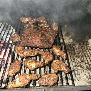 Cherry , Hickory and Apple wood smoking 3hours