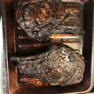 Cowboy steaks cooked to perfection