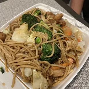 Chow noodles (it had a lot of chicken you just can't see it in this picture)