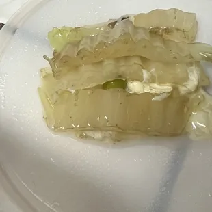 Old vegetables in egg flower soup