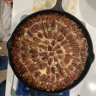 Finished smoked chocolate pecan cobbler, thank you meat church for the recipe