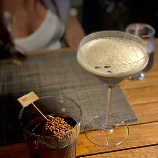 Espresso Martini and Coffee Old Fashioned