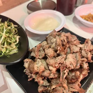 Brisket and green onion salad