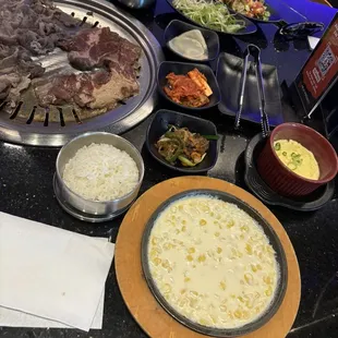 All the side dishes on menu