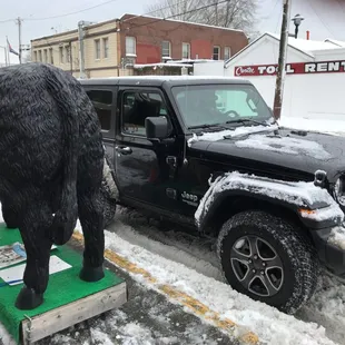 The bull that guards the meat shop!