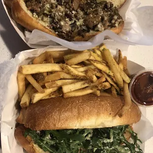 a sandwich and french fries