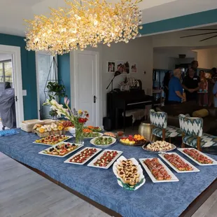 a table full of food