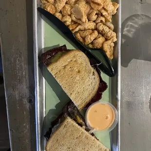 Classic Rueben Sandwich with Pork Rinds!