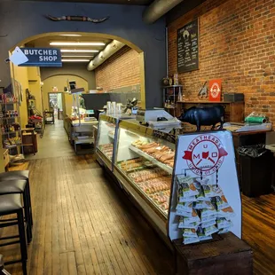 Butcher shop in the back now!