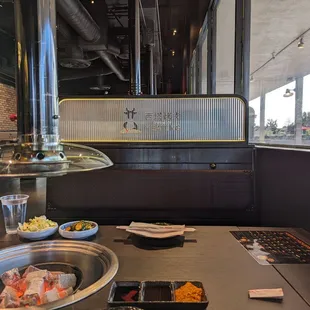 interior, sushi and sashimi