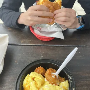 Breakfast Bowl and bacon egg and cheese samdwhich