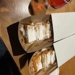 a couple of pastries in a box