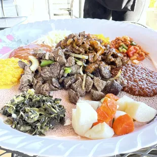 a plate of food on a table