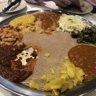 Finished half of my vegetables before the meat came. Not shown in this picture .