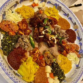 Meaza's Vegetarian Combo with Fish