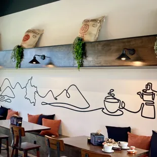 Additional seating at the back of the bakery.