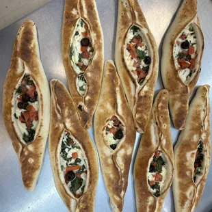 a selection of pita breads