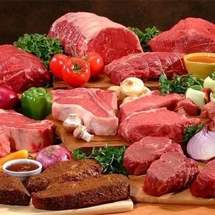 a variety of meats and vegetables