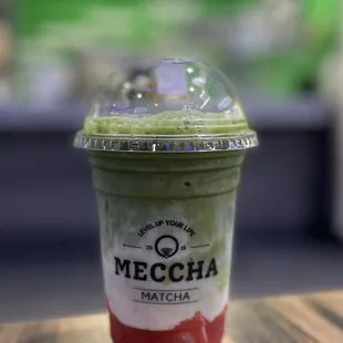 Strawberry Matcha Latte