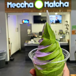 Matcha/Ube Mix Soft Serve