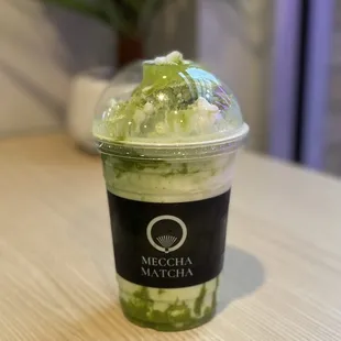 a cup of matcha