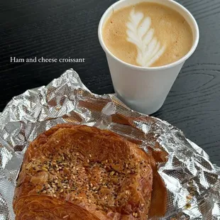 Coffee and croissant