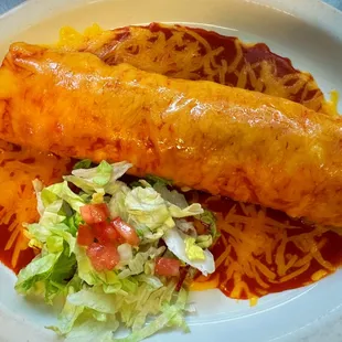 Make any burro enchilada style!