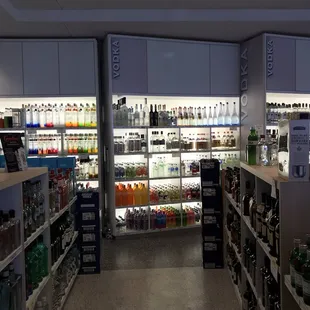 a grocery store filled with drinks