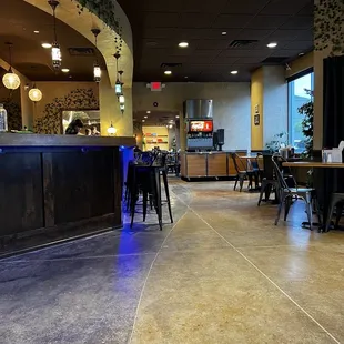 the interior of a restaurant