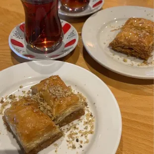 Baklava and Turkish tea