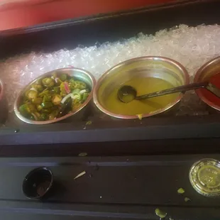 The salsa bar has great options from mild to Hot