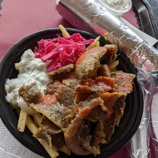 Gyro bowl and lamb pita