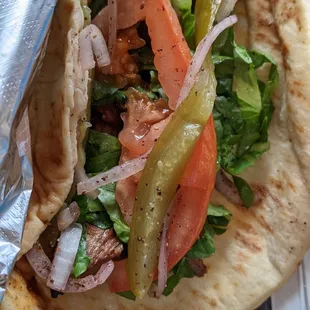 Lamb kebab pita