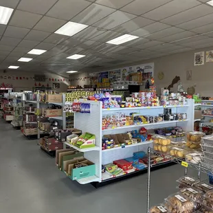 a wide view of a grocery store