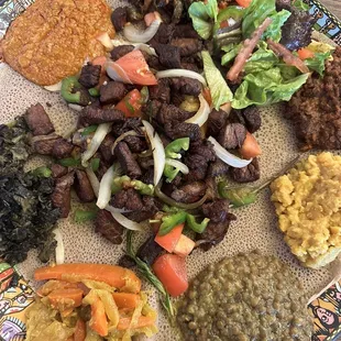 Veggie platter &amp; derek tibs