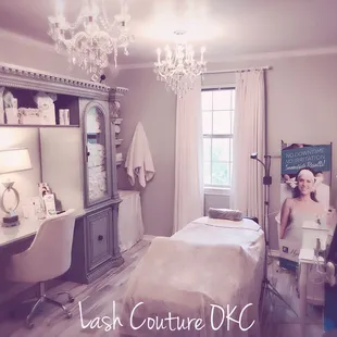 Lash Couture OKC treatment room.