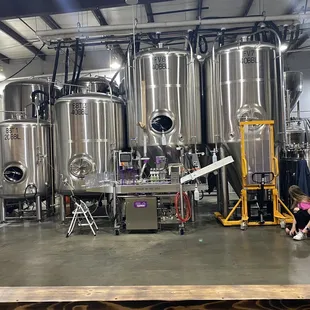 a woman working in a brewery