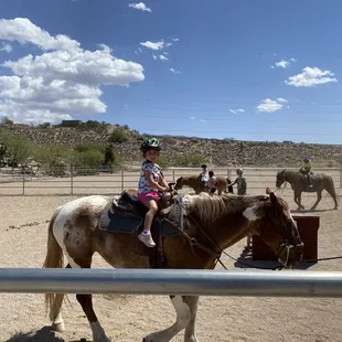 Short horse rides during the Sunday market days