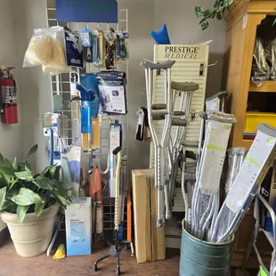 We also sell crutches, misc. walker accessories, canes, and other bathroom supplies