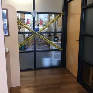 Halloween 2019. Caution, don't pass the yellow tape. Eeek!