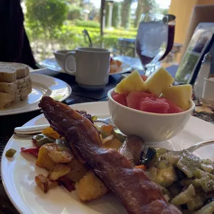 a plate of food on a table