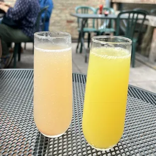 Peach Bellini and mimosa