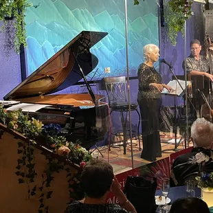 a group of people playing music