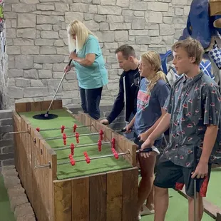 Foosball putt-putt