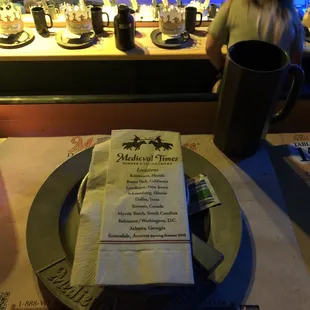 Menu and place setting