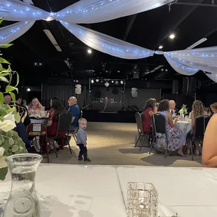 View from the head table! Main ballroom upstairs.